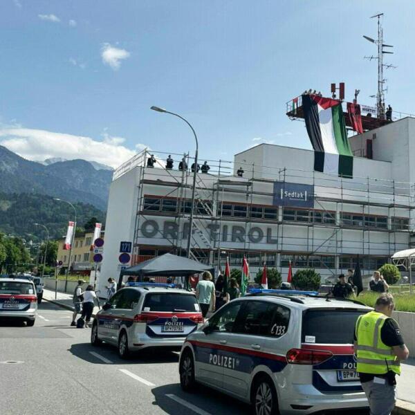 Palästina-Aktivisten drangen in ORF-Studio in Innsbruck ein